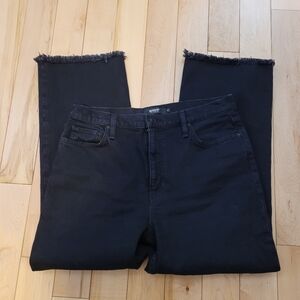 Hudson women's size 30 black cropped jeans